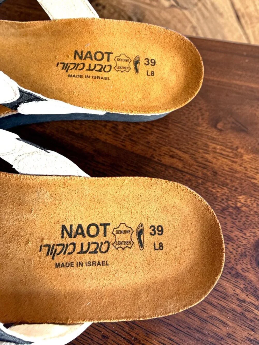 Naot Marissa Silver Gray Sandals Cork Wedge Rhinestone Circles EU 39 US 8 - Picture 6 of 10